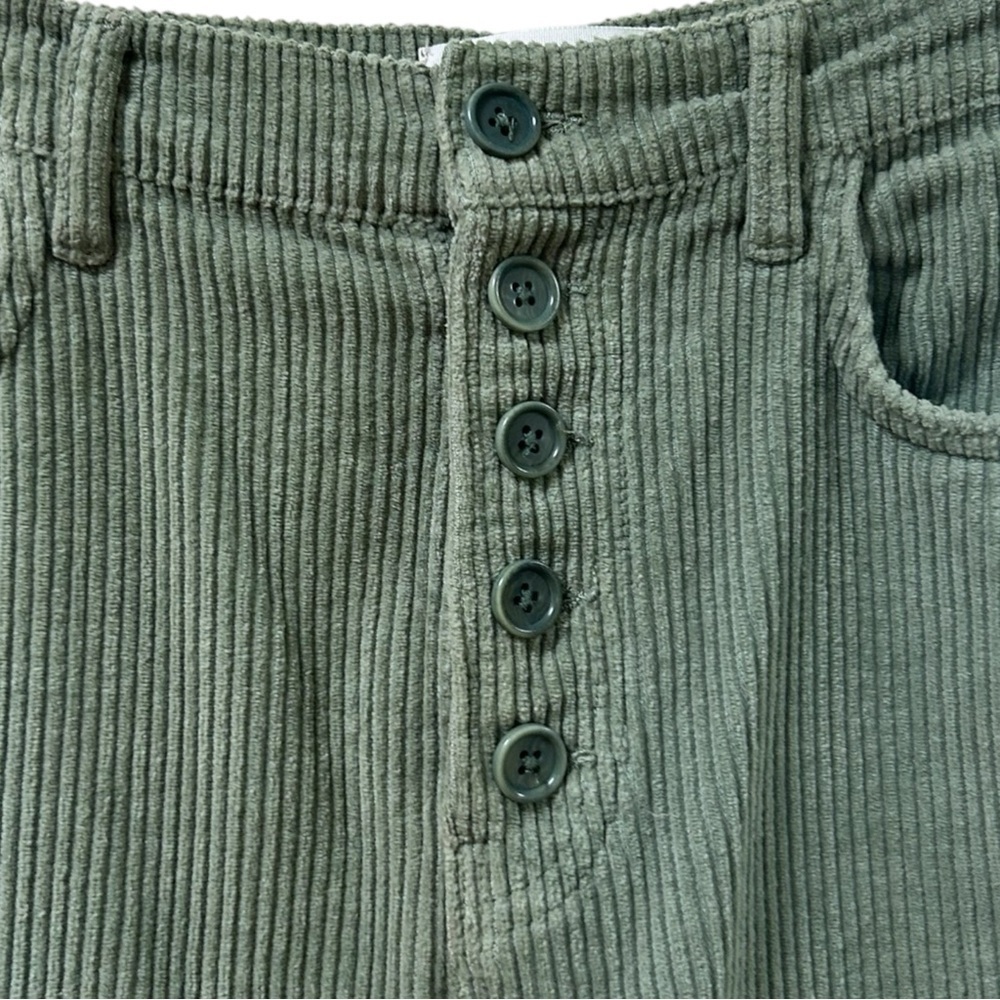 Reformation - Women’s  ‘Cynthia’ Straight Corduroy Pants in Moss Green, Size 27 - Picture 10 of 13